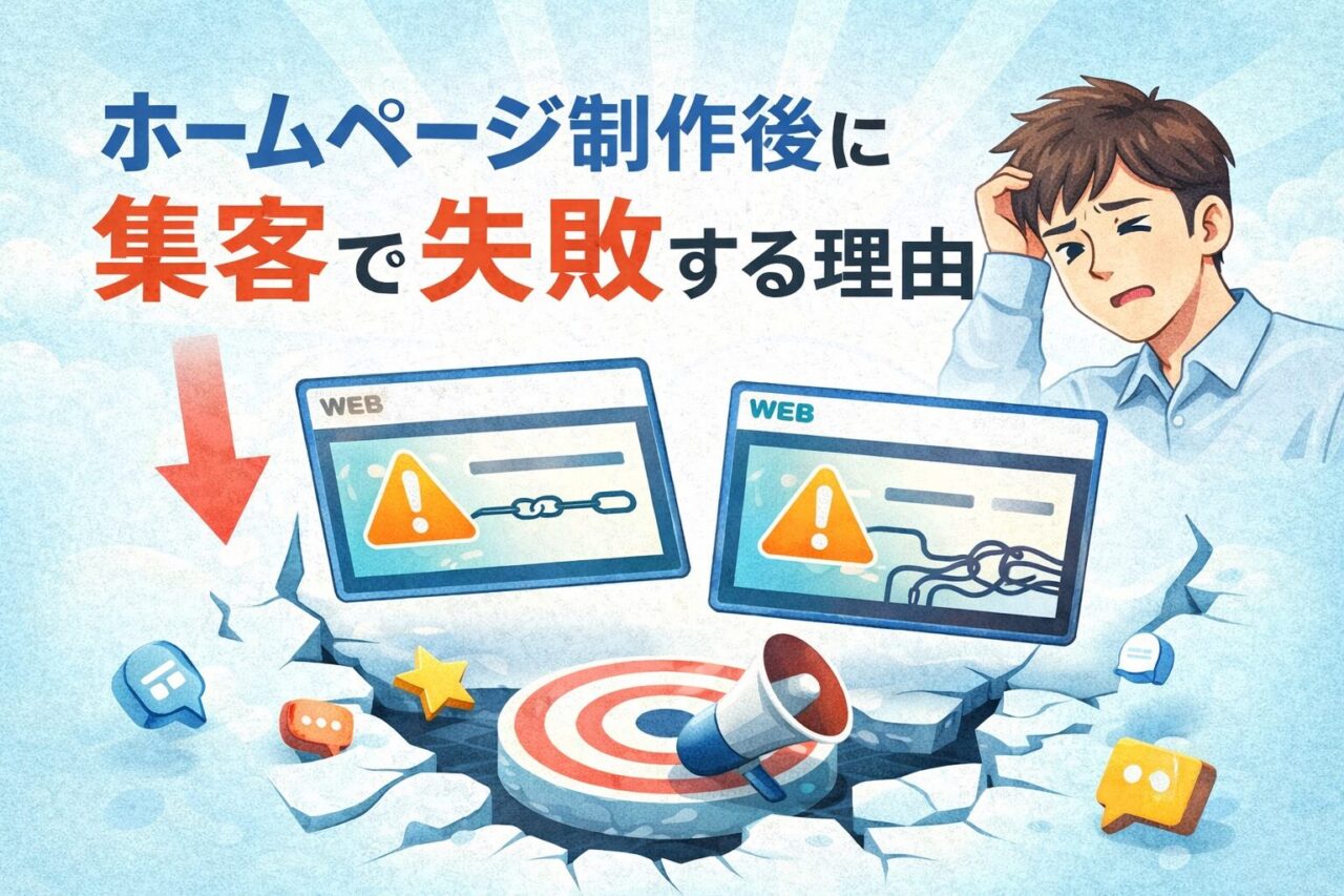 ホームページ制作後に集客で失敗する理由