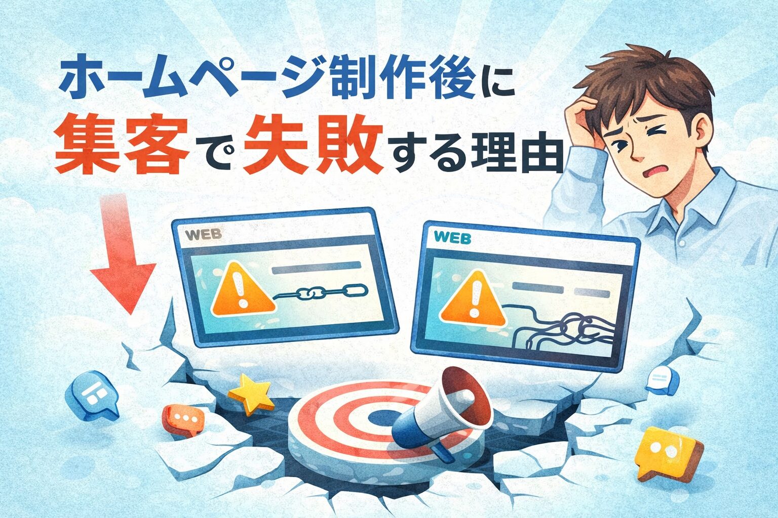 ホームページ制作後に集客で失敗する理由