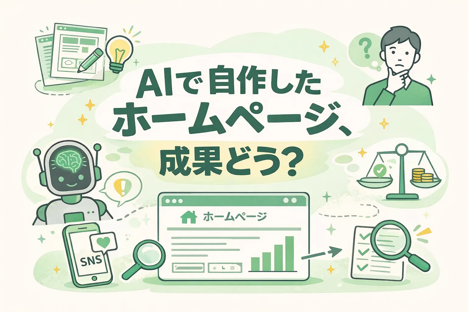 AIで簡単にホームページは作れる時代。でも成果はどうなの？