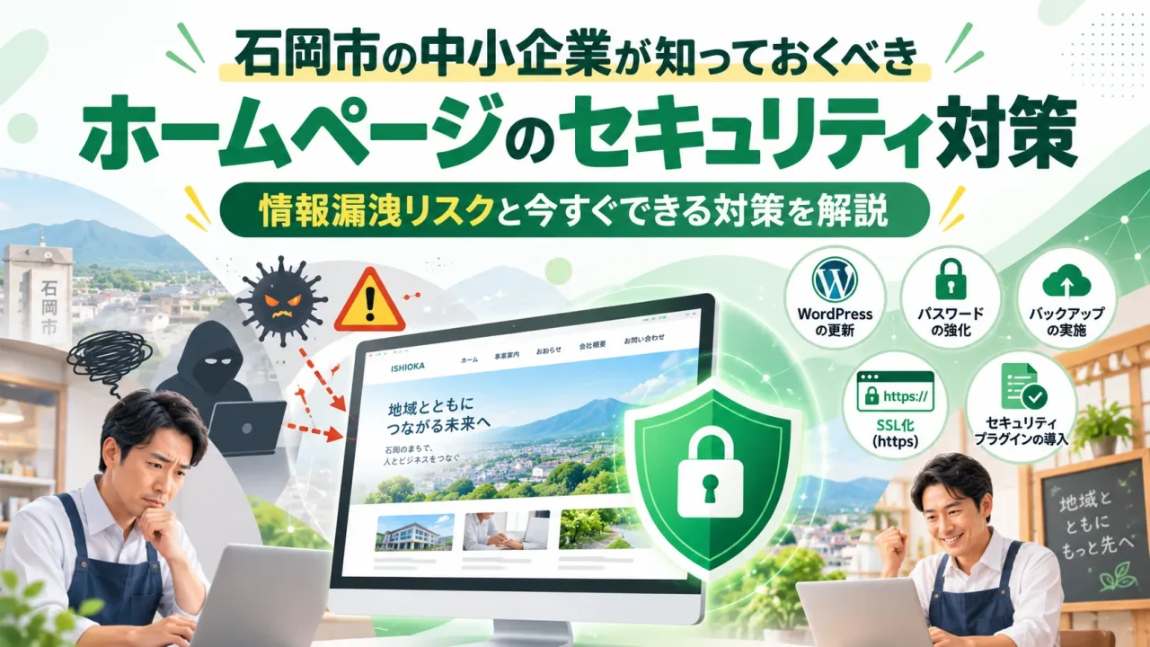 石岡市の中小企業が知っておくべきホームページのセキュリティ対策